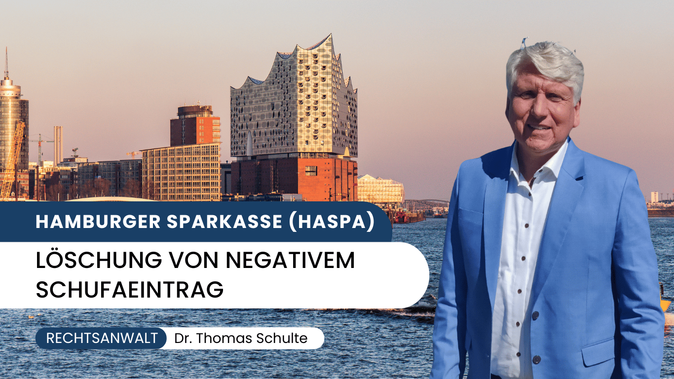 Hamburger Sparkasse (HASPA) löscht Schufa-Negativeintrag - Dr Thomas Schulte