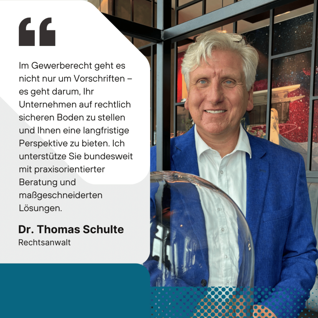 Rechtsanwalt Berlin Gewerberecht, Anwalt bundesweit - Dr Thomas Schulte