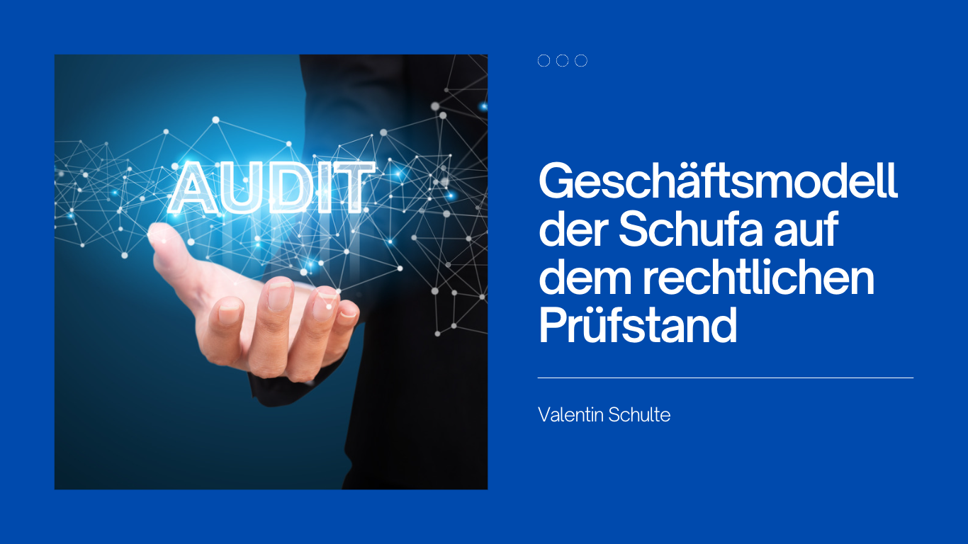 Valentin Schulte - Geschäftsmodell Schufa