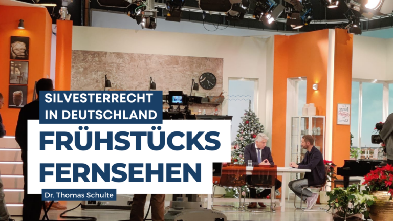 Dr. Thomas Schulte - Frühstücksfernsehen Silvesterrecht