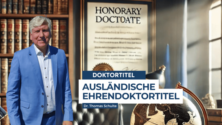 Ausländischer Doktortitel - Dr. Thomas Schulte