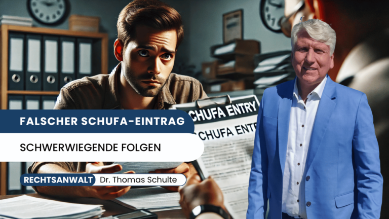 Ein falscher Schufa-Eintrag kann - Dr Thomas Schulte