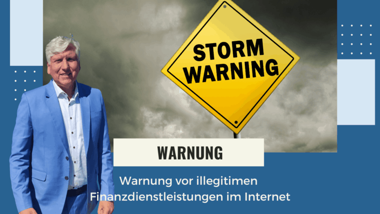 Warnung vor illegitimen Finanzdienstleistungen im Internet - Dr Thomas Schulte