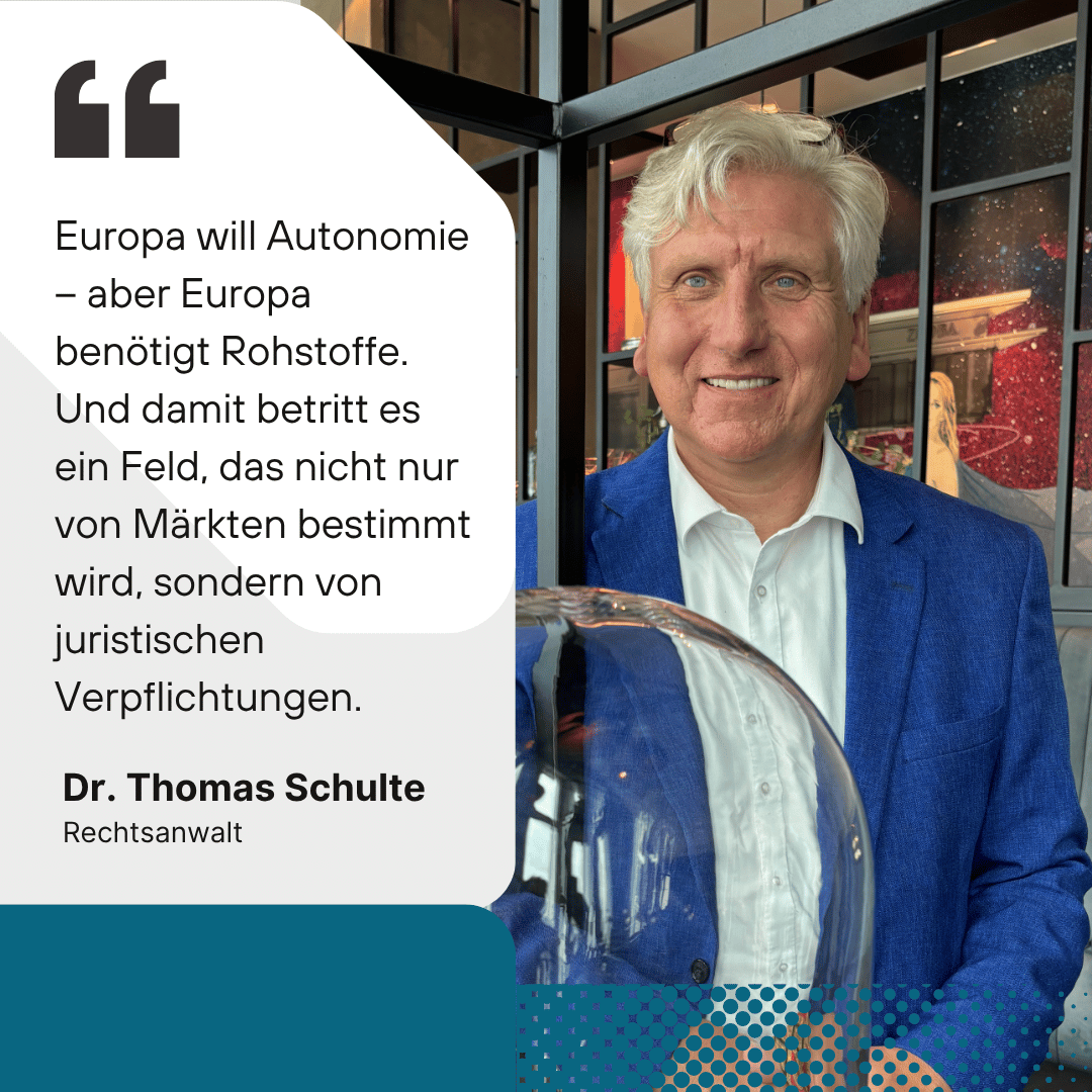 Europa benötigt Rohstoffe - Dr Thomas Schulte