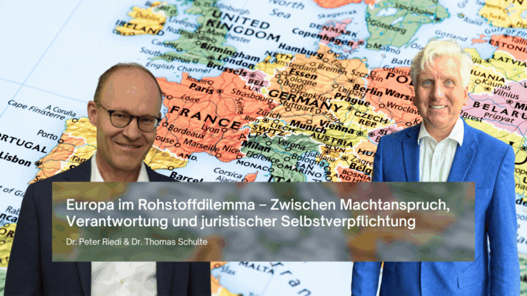 Europa im Rohstoffdilemma – Dr. Peter Riedi und Dr Thomas Schulte