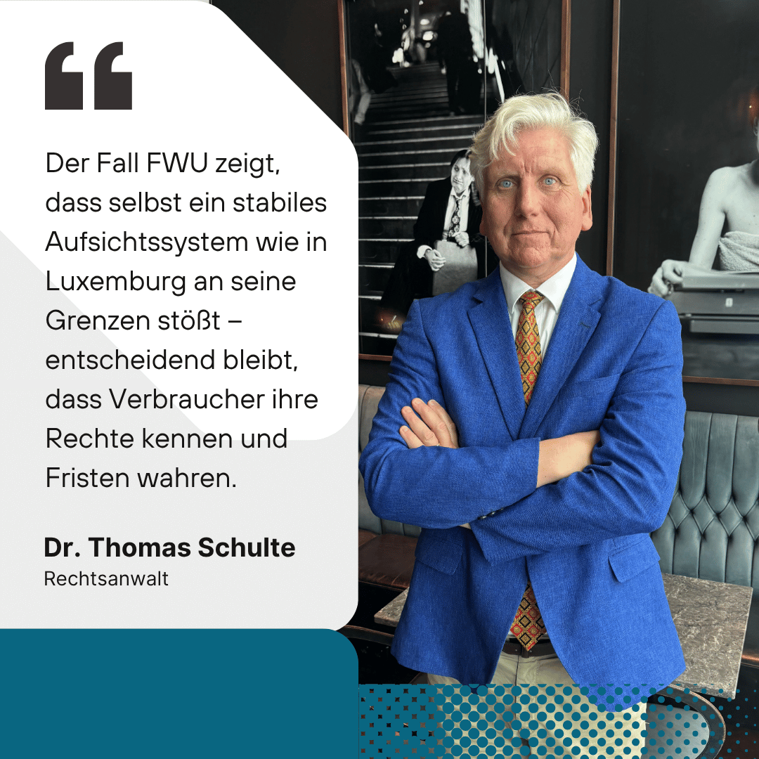 Lebensversicherung FWU Life Kritik - Dr Thomas Schulte