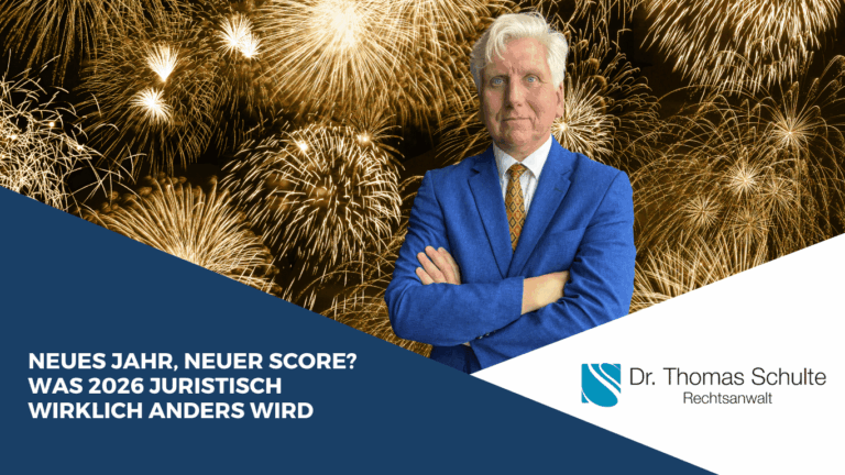 Neues Jahr, neuer Score? Was 2026 juristisch wirklich anders wird - Dr Thomas Schulte