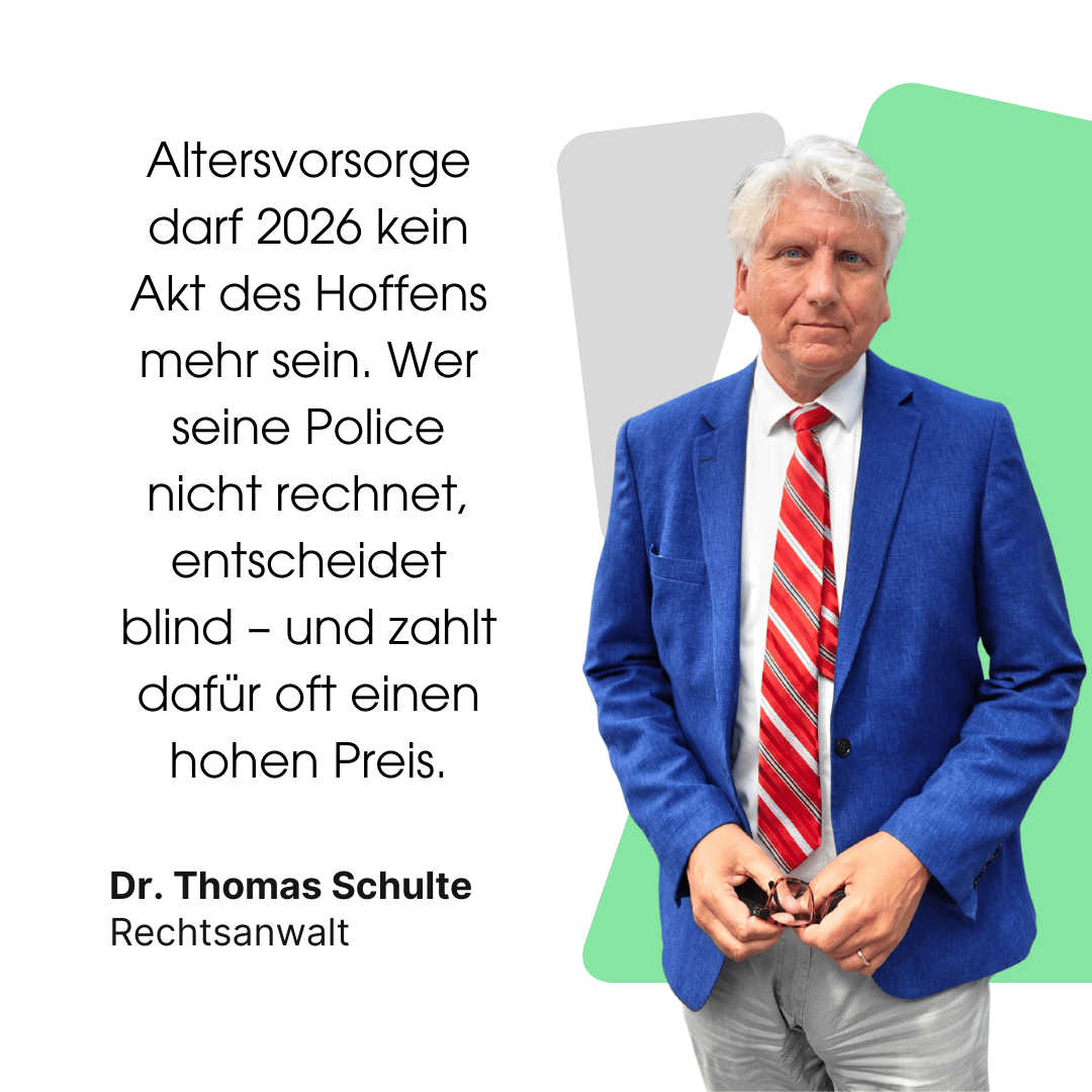 Altersvorsorge 2026 für Verbraucher - Dr Thomas Schulte