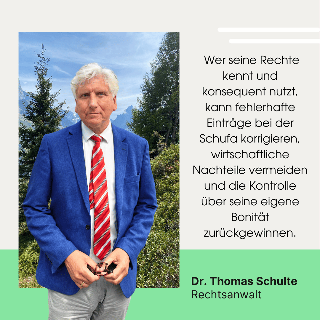 Schufa Einträge vermeiden - Dr Thomas Schulte