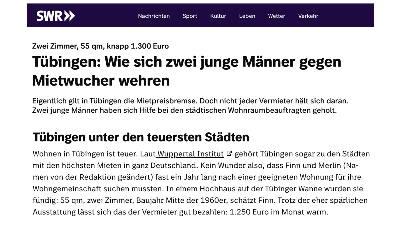 Mietpreisbremse Presse