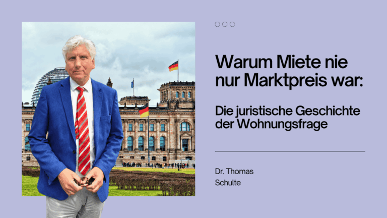 Rechtsanwalt Dr. Thomas Schulte Berlin 2 Warum Miete nie nur Marktpreis war - Dr Thomas Schulte