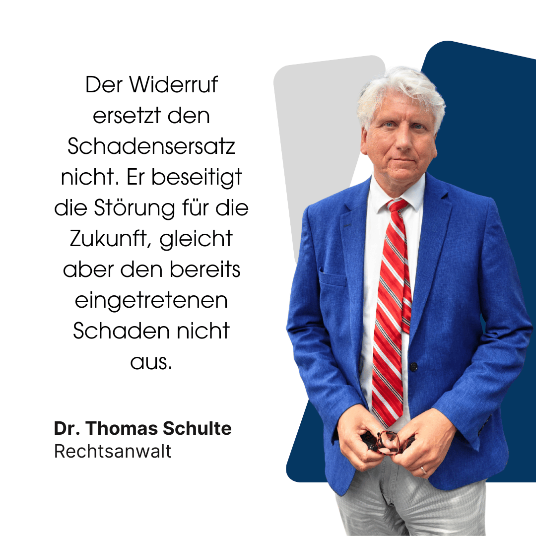 Bestrittene Forderung bei der Schufa gemeldet: BGH gibt Widerruf und Schadensersatz 1 Widerruf bei Schufaeintrag - Dr Thomas Schulte