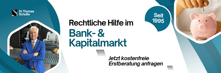 Rechtliche Hilfe im Bank- und Kapitalmarkt mit Dr Thomas Schulte